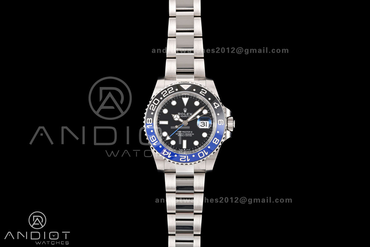 GMT-Master II 126710 BLNR 904L Steel Clean Plus 1:1 Best Edition on Oyster Bracelet DD3285-Free Sprung